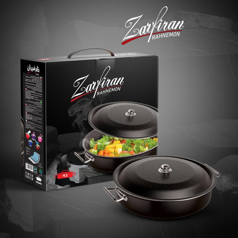 تابه گرانیت ظرفیران رهنمون مدل کرال سایز 42