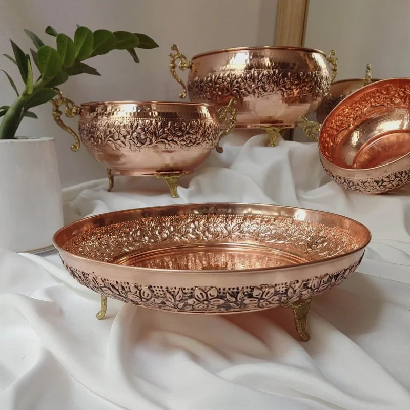 شیرینی خوری مسی مدل اطلس کد  ZH434.2