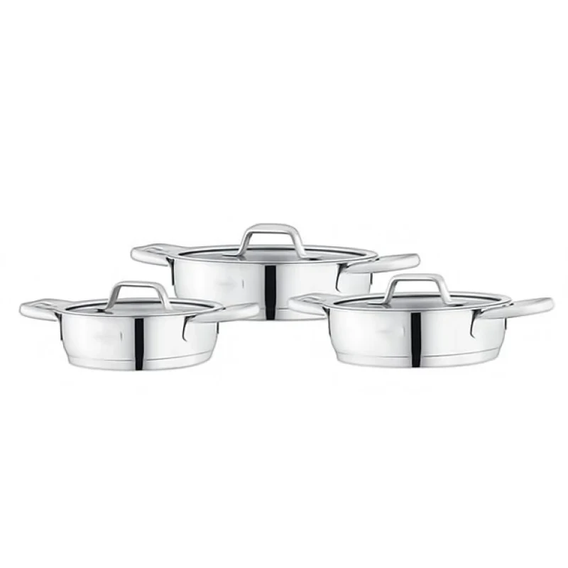 سرویس تابه استیل 6 پارچه مادام کوکو مدل Luna Shallow Pan Set