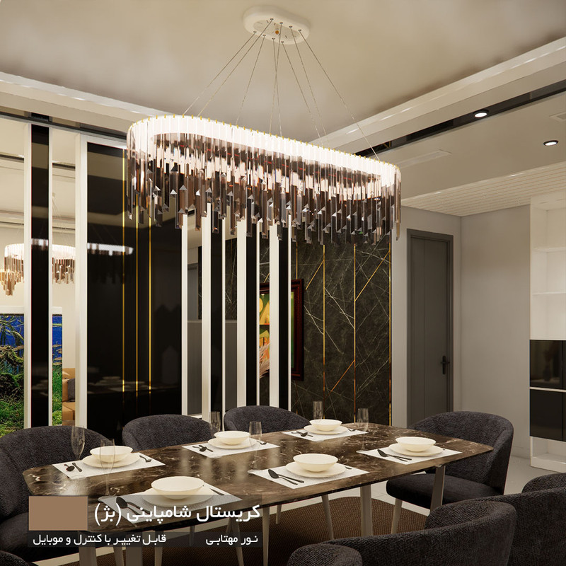 لوستر نورکیا مدل لاینر قندیلی کد 1Ln-90G