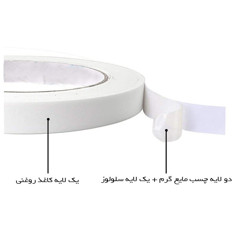 چسب دوطرفه تاپ تیپ مدل 50 عرض 0.5 سانتی متر