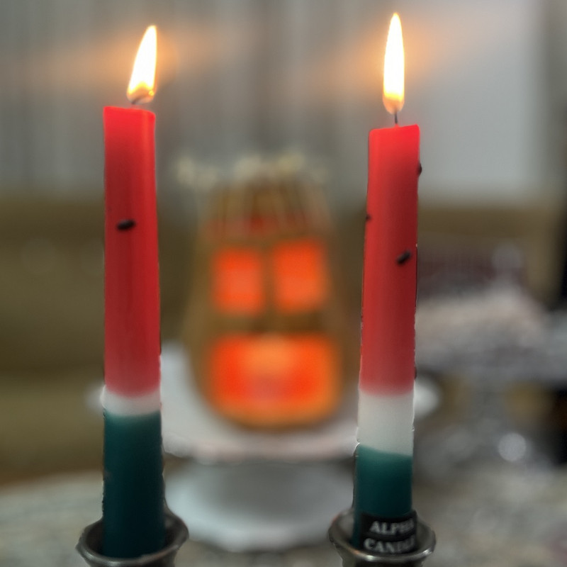 شمع قلمی آلفا مدل یلدا بسته 4 عددی