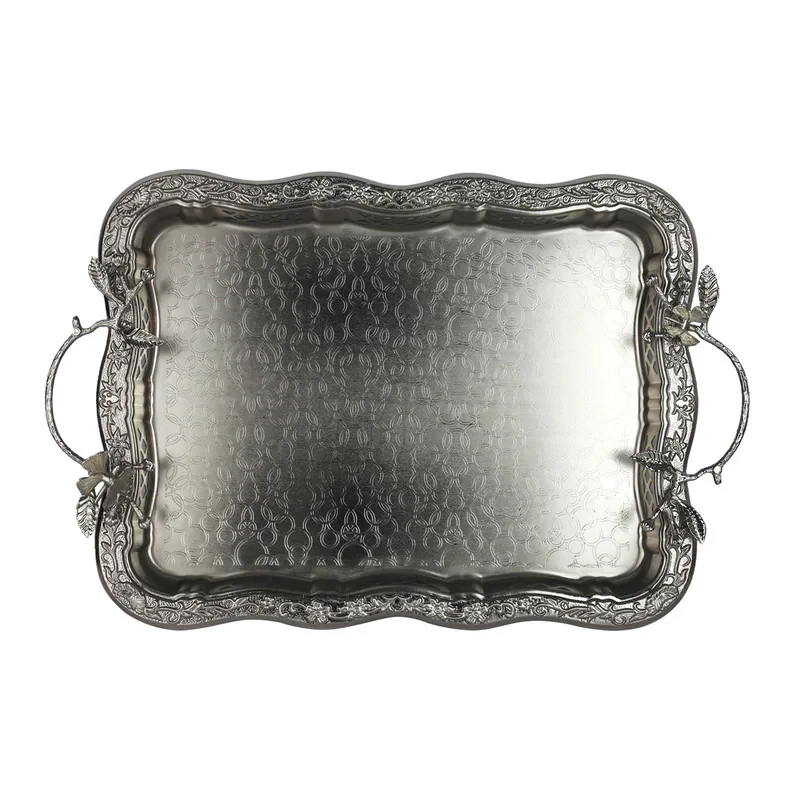 سینی دسته دار سالینو مدل پروانه کد 6021 سایز 36x29 سانتی متر