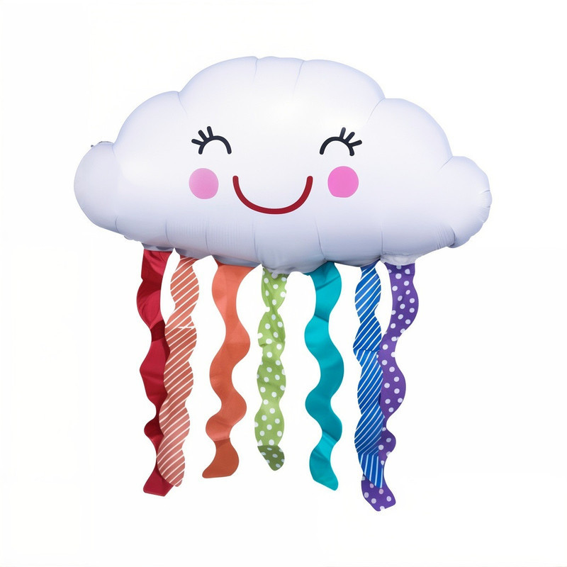 بادکنک فویلی مدل ابر رنگین کمانی کد RainbowCloudB