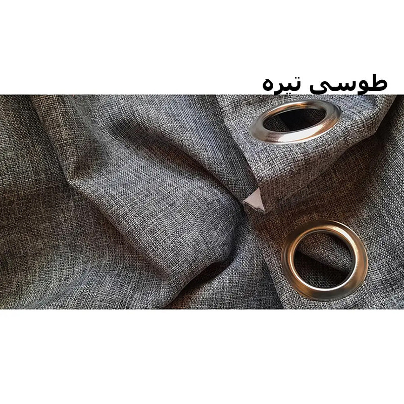 پرده پانچ نوین دکور سیلوانا مدل کتان تسلا 180_1 سایز 180x140 سانتی‌متر