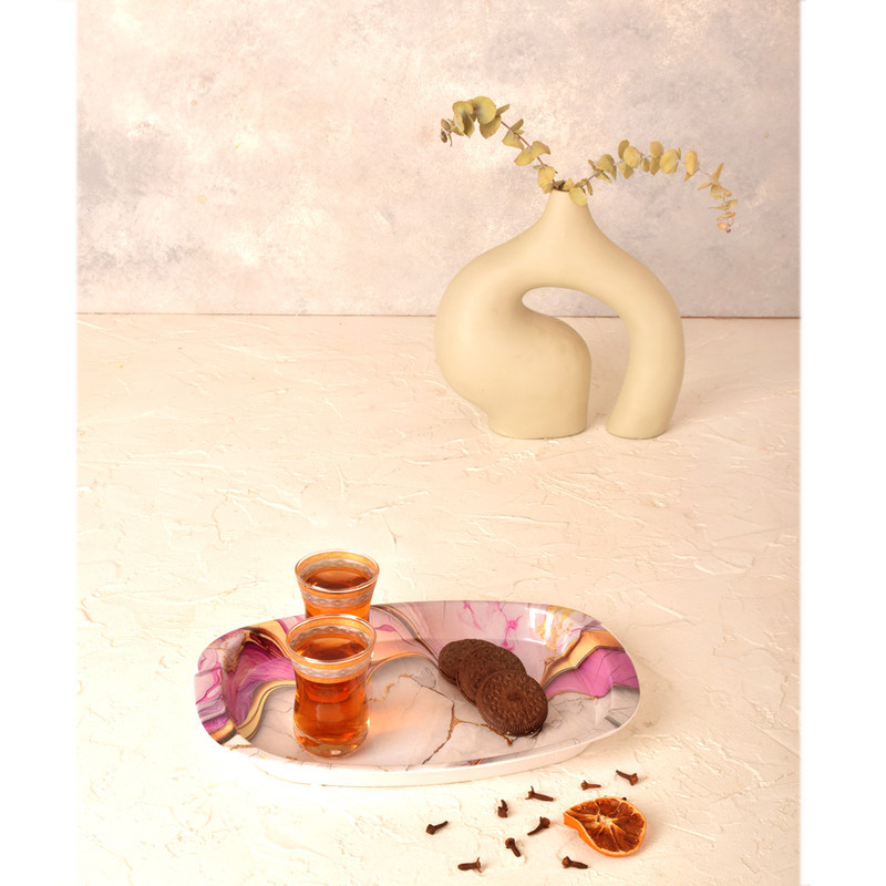 سینی دسته دار مهروز مدل 6651 مینیاتور سایز 17×26 سانتی متر