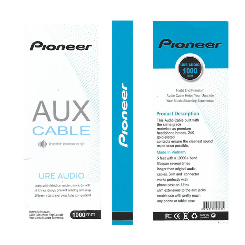 کابل AUX مدل پایونیر طول 1 متر