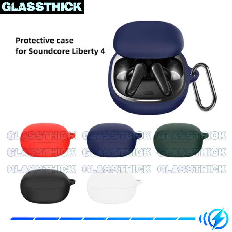 کاور گلستیک مدل Silicon-GL مناسب برای کیس هدفون بی سیم انکر Soundcore Liberty 4