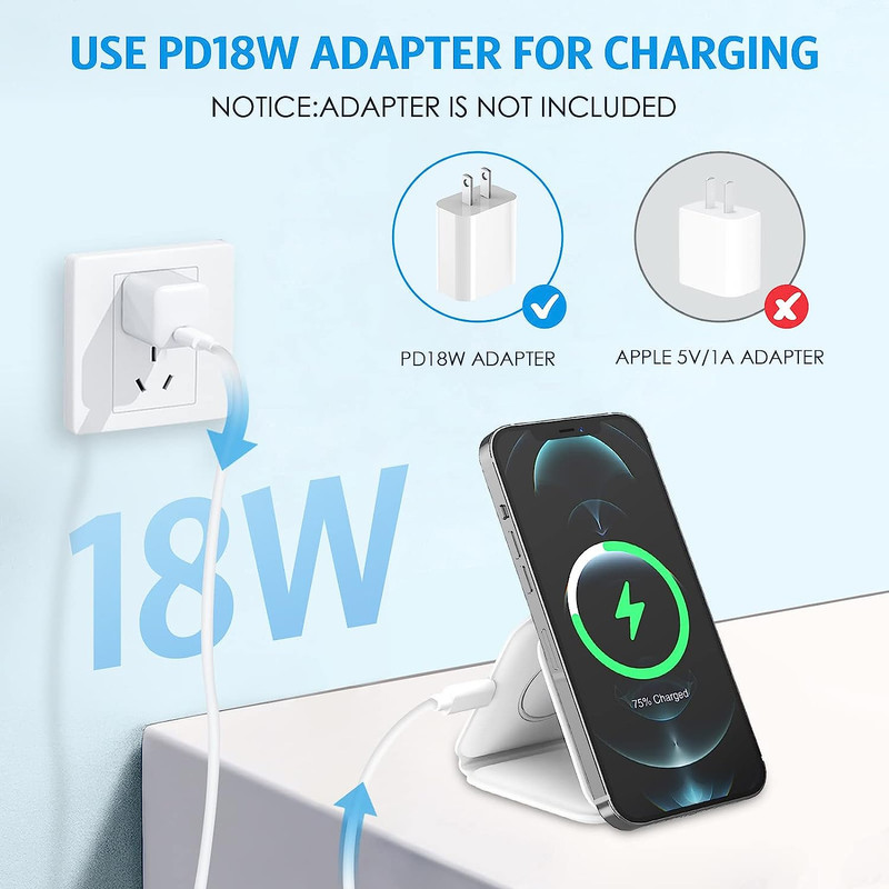 شارژر بی سیم مدل  3in1 magnetic wireless charger