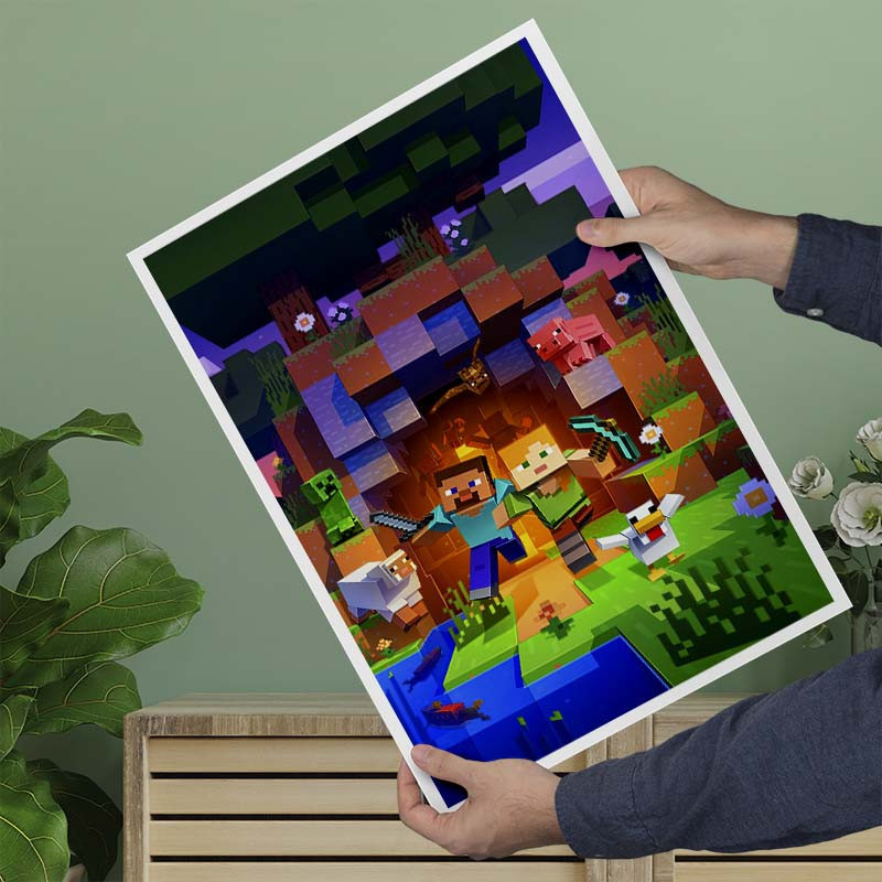 پوستر کارنيکا طرح ماینکرفت Minecraft کد 48475 مجموعه 8 عددی