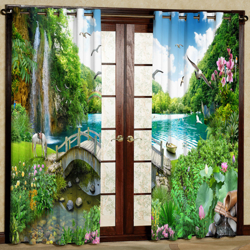پرده مدل مخمل پانچی کد 7411 سایز 280x140 سانتی متر