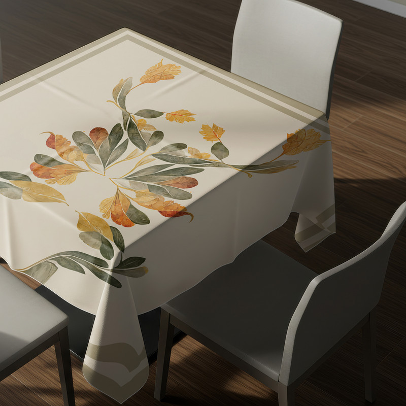 رومیزی ریحانلوکس مدل پاییزی کد RH133 سایز 97x97 سانتی‌متر
