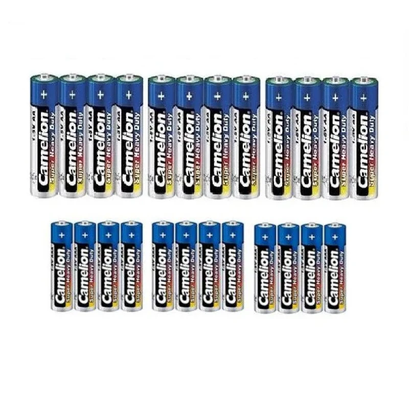 باتری قلمی و نیم قلمی کملیون مدل Super Heavy Duty بسته 24 عددی