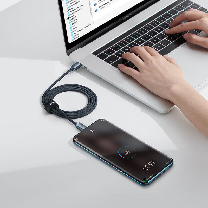 کابل USB-C باسئوس مدل Crystal Shine 100W طول 1.2 متر
