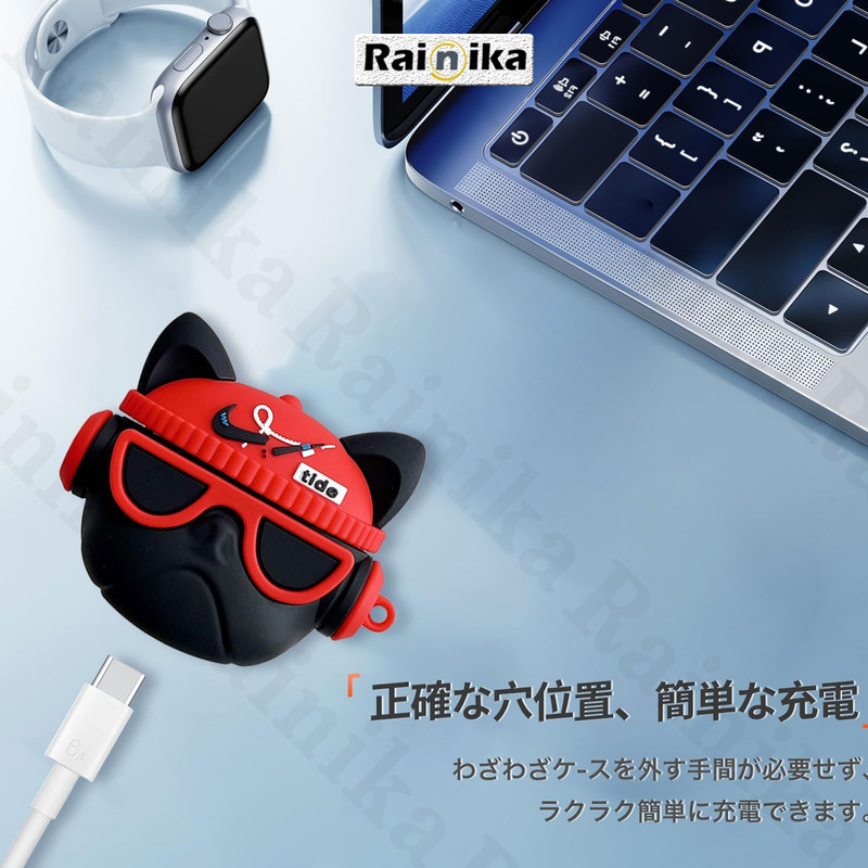 کاور رینیکا مدل Galaxy 3Pro Dog Tide مناسب برای کیس هدفون سامسونگ Galaxy Buds 3  Buds 3 Pro (2024)  Buds 3 Fe (2025)