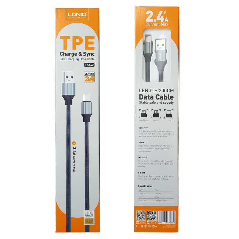 کابل تبدیل USB به microUSB الدینیو مدل LS441 طول 1 متر