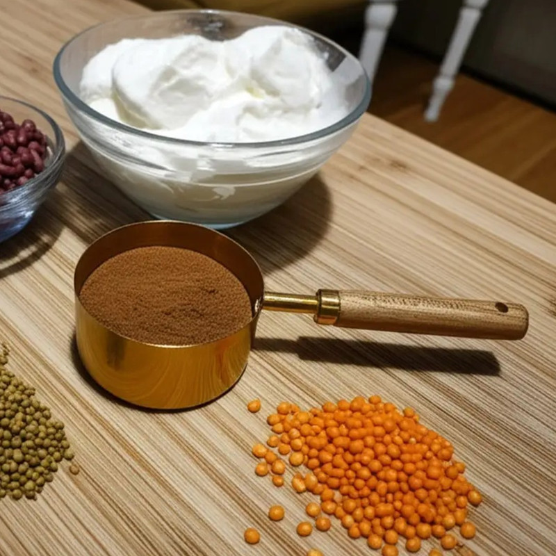 پیمانه اندازه گیری مدل استیل دسته چوبی کد HS125