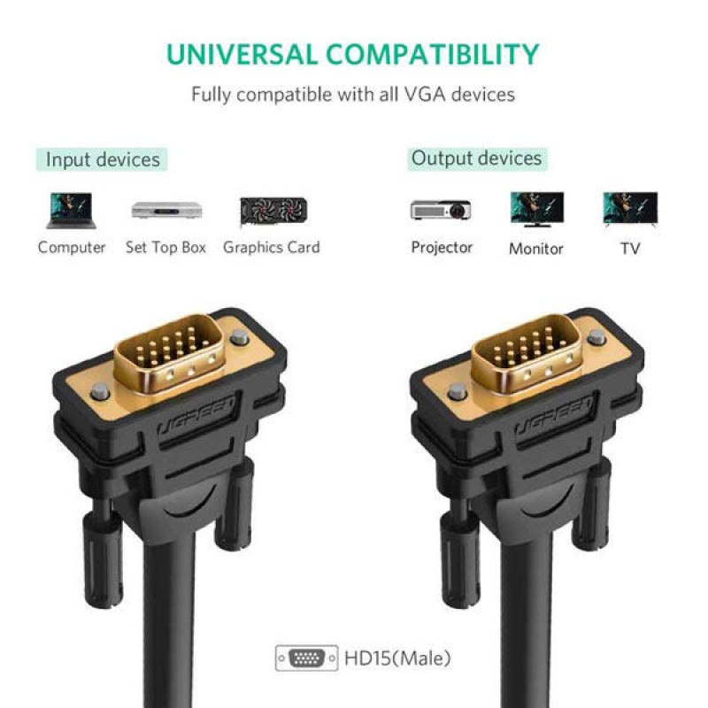 کابل VGA یوگرین مدل VG101-11631 طول 3 متر