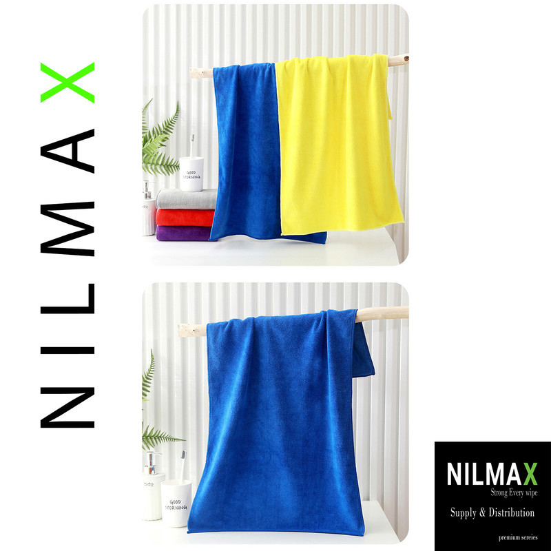 دستمال نظافت خانه و آشپزخانه میکروفایبر، حوله‌ای نیلمکس مدل  NILMAX H005  بسته 3 عددی