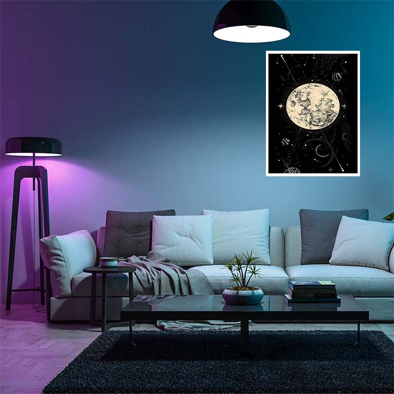 پوستر کارنيکا طرح ماه Moon کد 35735 مجموعه 8 عددی