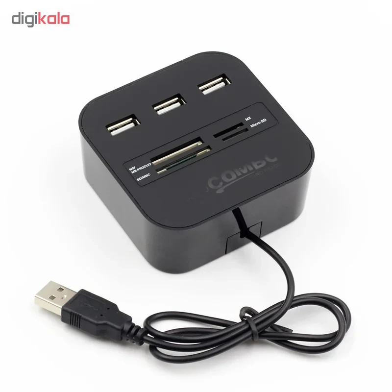 هاب 3 پورت USB و رم ریدر ایکس پی پروداکت مدل XP-HC836
