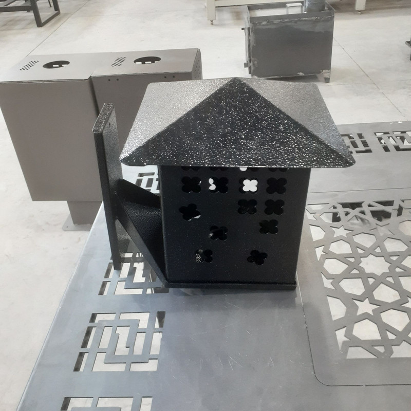 چراغ پارکی مدل اسلیمی فلزی