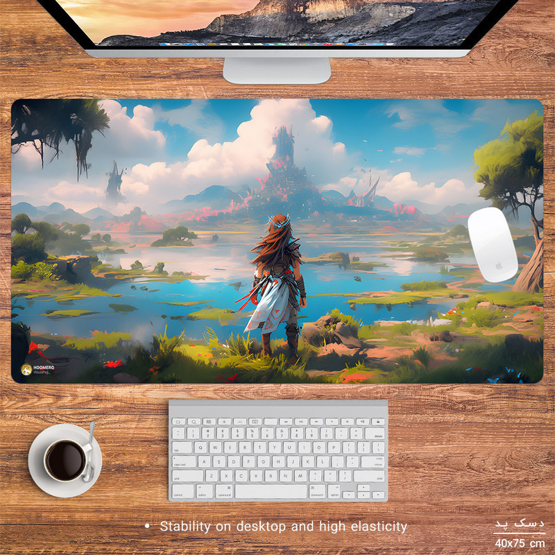 ماوس پد هومرو مدل MX1551 طرح بازی Horizon Zero Dawn