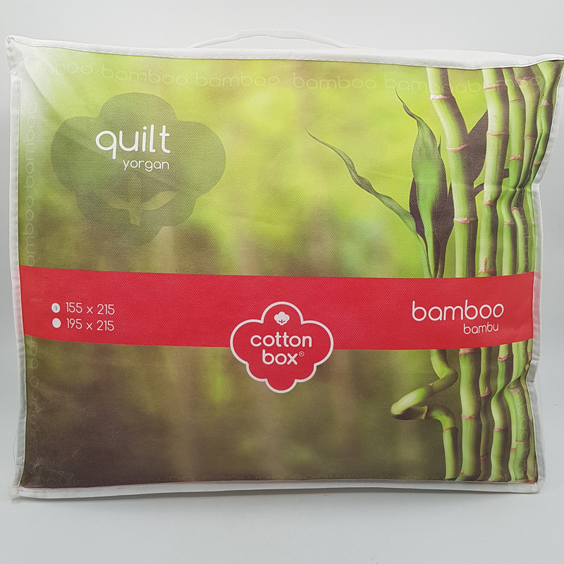 لحاف کاتن باکس مدل Bamboo T.K تک نفره سایز 155x215 سانتی متر