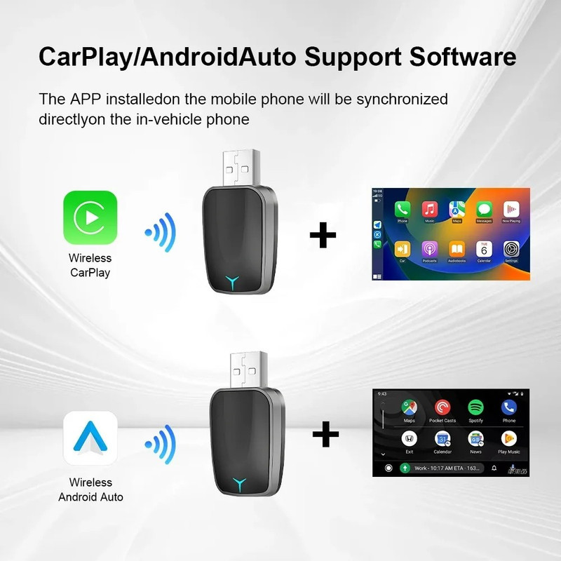 کارپلی و اندروید اتو مدل 2in1 به همراه مبدل USB به USB-C