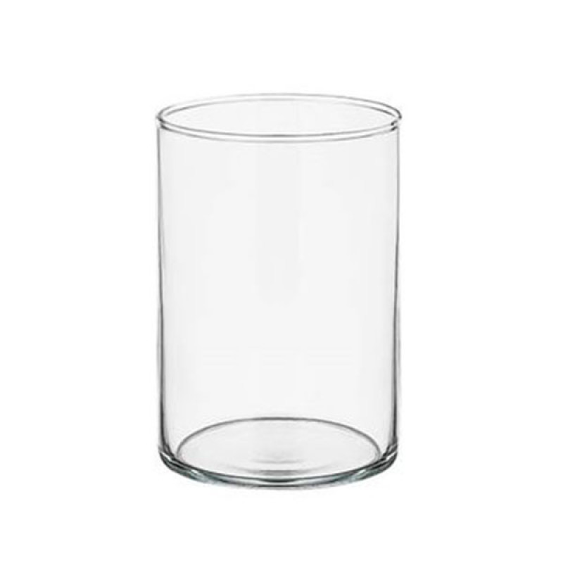 گلدان دکوری شیشه‌ای استوانه‌ای مدل 0815، ایستاده و رومیزی، مناسب کاکتوس و گیاهان آپارتمانی، ابعاد 8×8×15 سانتی‌متر، وزن 200 گرم
