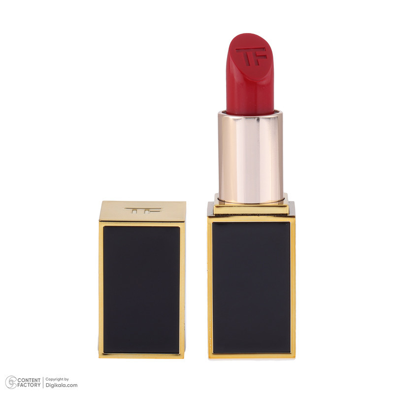 رژ لب تام فورد با شماره رنگ 16 و رنگ قرمز مدل Scarlet Rouge، وزن 3 گرم، با جلوه براق