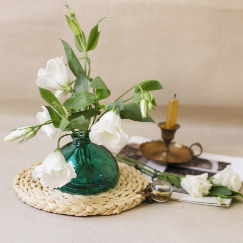 گلدان دکوری شیشه‌ای مدل SR29 مناسب قلمه زدن گیاهان، قابل استفاده برای گل طبیعی، خشک و مصنوعی، ابعاد 9x9x8 سانتی‌متر، قطر دهانه 2 سانتی‌متر، وزن 210 گرم