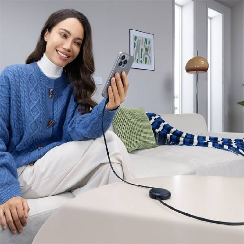 کابل تبدیل USB-C به USB-C بیسوس مدل Free2Pull Mini 60W طول 1 متر