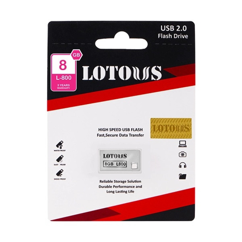 فلش مموری لوتوس مدل L-800 ظرفیت هشت گیگابایت بارابط USB2.0