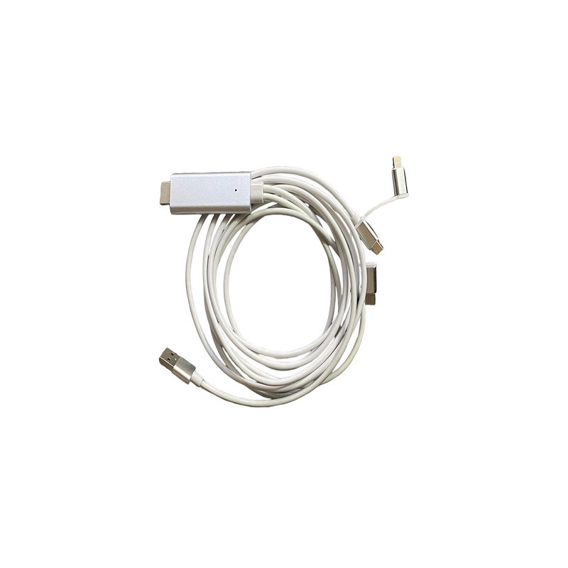 کابل تبدیل HDMI به USB-C  microUSB  لایتنینگ مدل PCH70 طول 1.8 متر