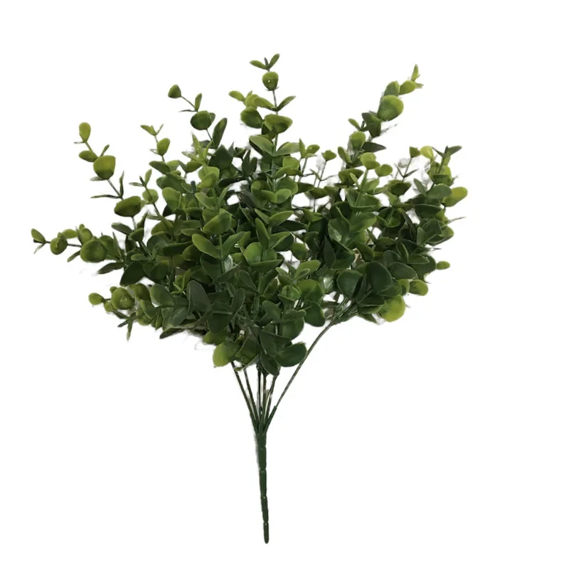 گل مصنوعی طرح شمشاد پلاستیکی با 49 شاخه و ابعاد 35x30x15 سانتی‌متر مدل B-SH