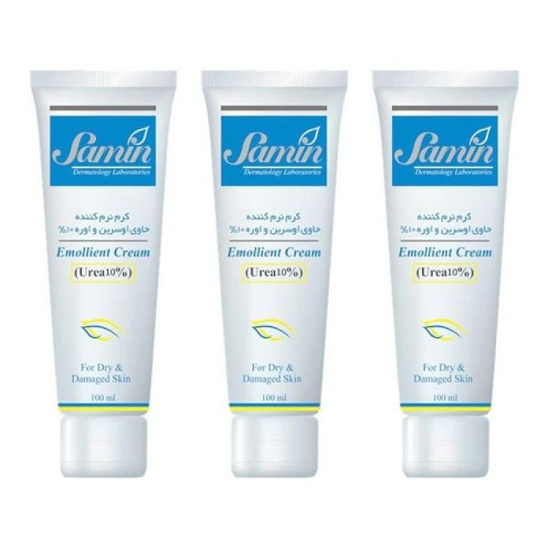 کرم نرم کننده ثمین مدل اوسرین و اوره 10 درصد حجم 100 میلی لیتر بسته 3 عددی