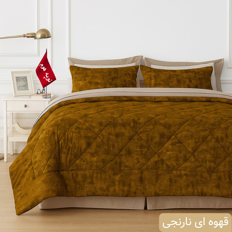سرویس روتختی 2 نفر 8 تکه نوپه هوم مدل مخمل آرتمیس 28