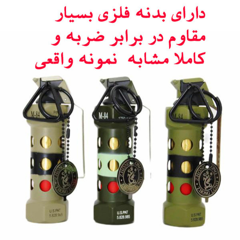 فندک اتمی مدل گاز اشک آور طرح استوانه ای کد 02