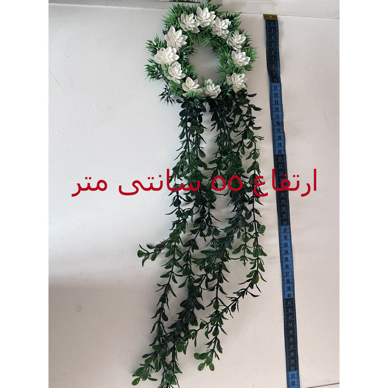 گل مصنوعی مدل حلقه آویزدار بیدمجنون و نیلوفر