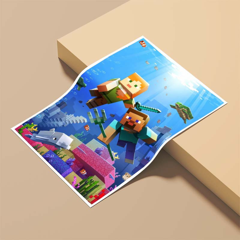 پوستر کارنيکا طرح ماینکرفت Minecraft کد 48475 مجموعه 8 عددی