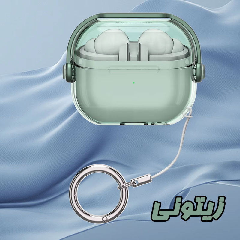 کاور مسیر مدل Translucent SHproof Protective مناسب برای کیس هدفون بی سیم سامسونگ Galaxy Buds 3  3 Pro به همراه گیره