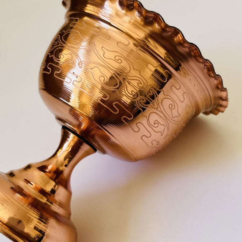 جام هفت سین مسی طرح لیزری کد ZH266.2