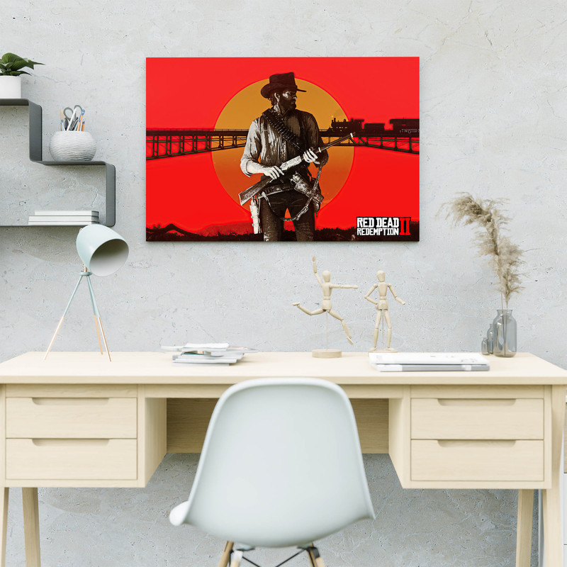 تابلو شاسی مدل گیمینگ رد دد ریدمپشن 2 شخصیت آرتور مورگان کد RDR2