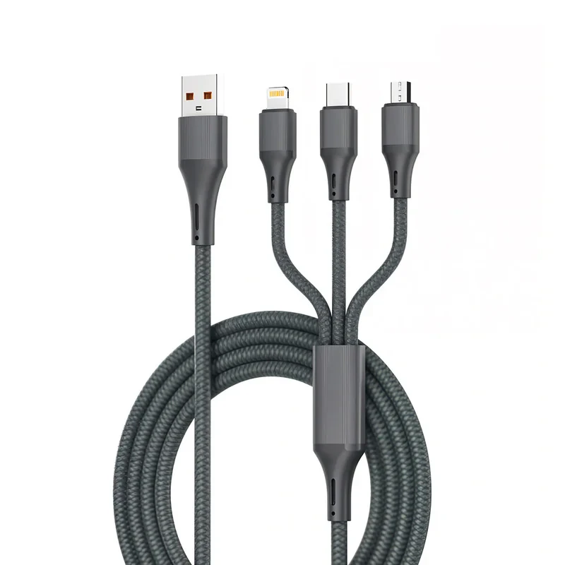 کابل تبدیل USB به USB-C  microUSB  لایتنینگ الدینیو مدل 3IN1 LC97u طول 1.2 متر
