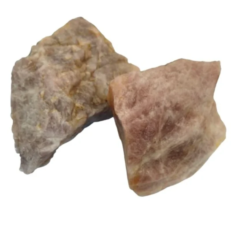 سنگ راف رز کوارتز مدل طبیعی مجموعه دو عددی