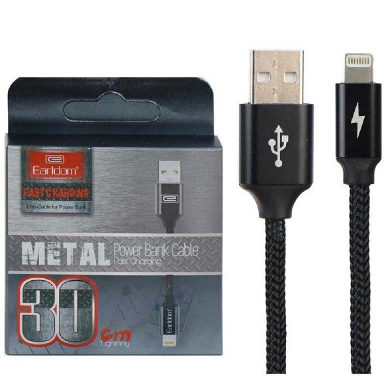 کابل تبدیل USB به لایتنینگ ارلدام مدل EC-013 طول 0.3 متر
