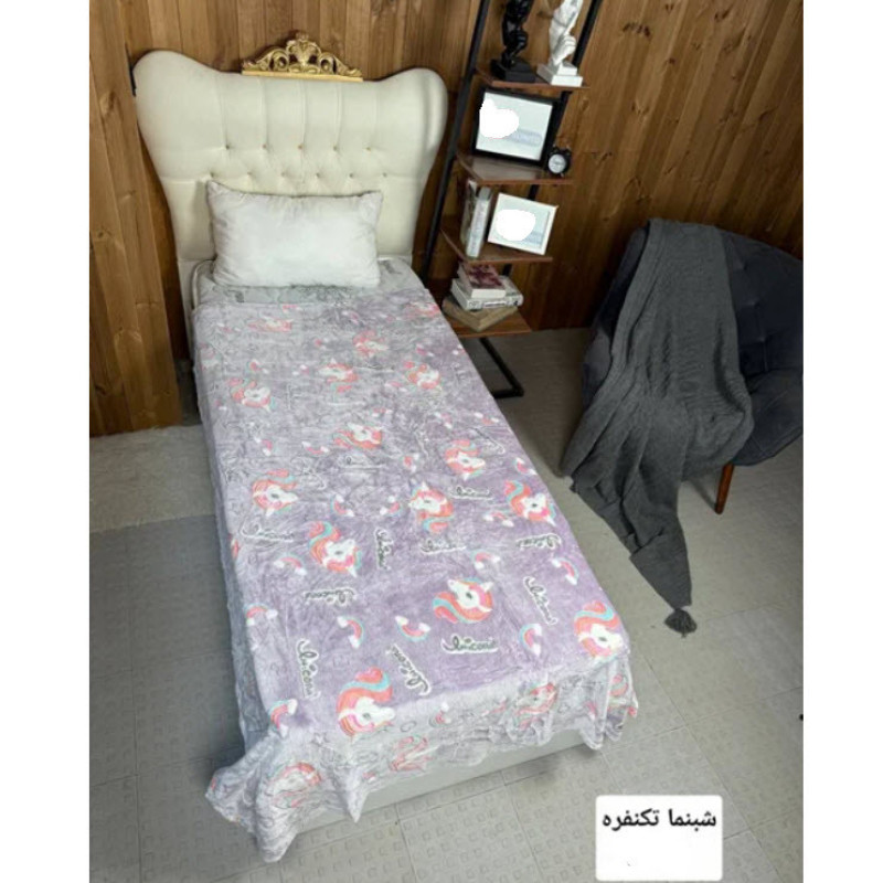 پتو مسافرتی 1 نفره ویراگیتا مدل تک شاخ per سایز 150x200 سانتی‌متر