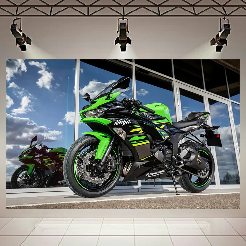 تابلو شاسی طرح موتور مدل Kawasaki Ninja ZX-6R کد AR693