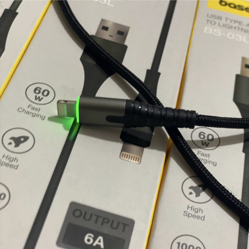 کابل تبدیل USB به لایتنینگ باسئوس مدل BS-031L طول1متر